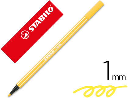 Rotulador acuarelable Stabilo Pen 68 tinta amarillo